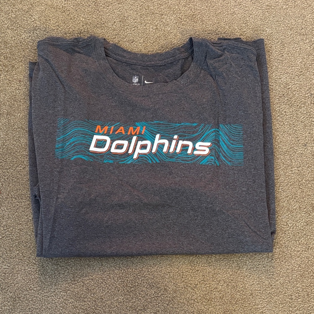 Men’s 4XL Gray Miami Dolphins Nike Short Sleeve T-Shirt
